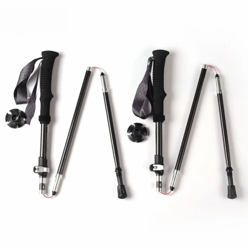 Trekking Pole Carbon - Bastões de Trekking Dobráveis de Fibra