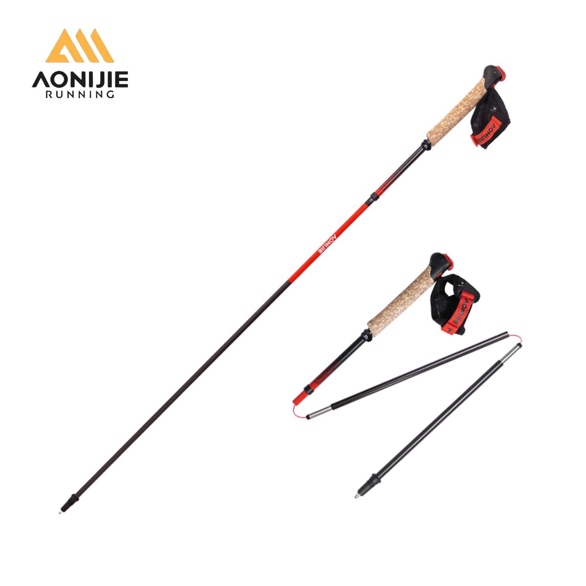 Trekking Pole Carbon - 2 Peças de Bastões de Caminhada