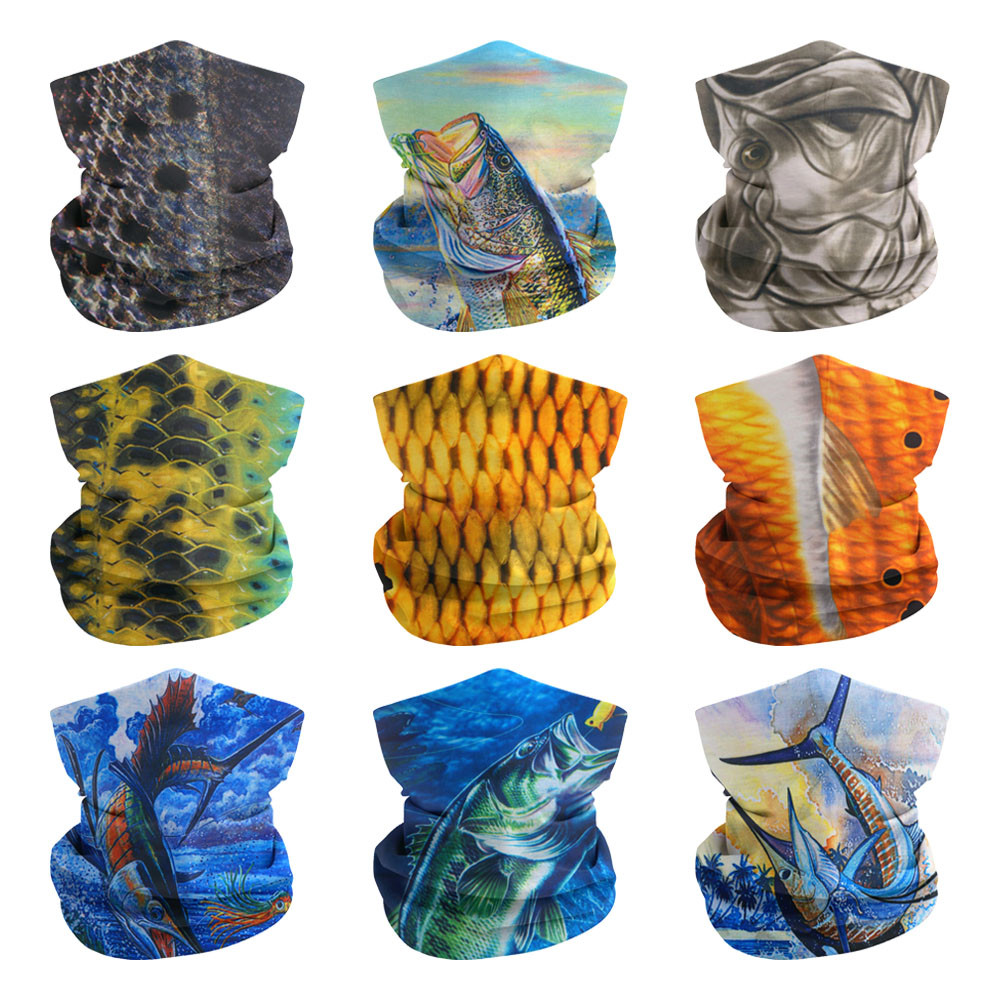 Running Gear Headband - Escamas de peixe padrão pescoço gaiter