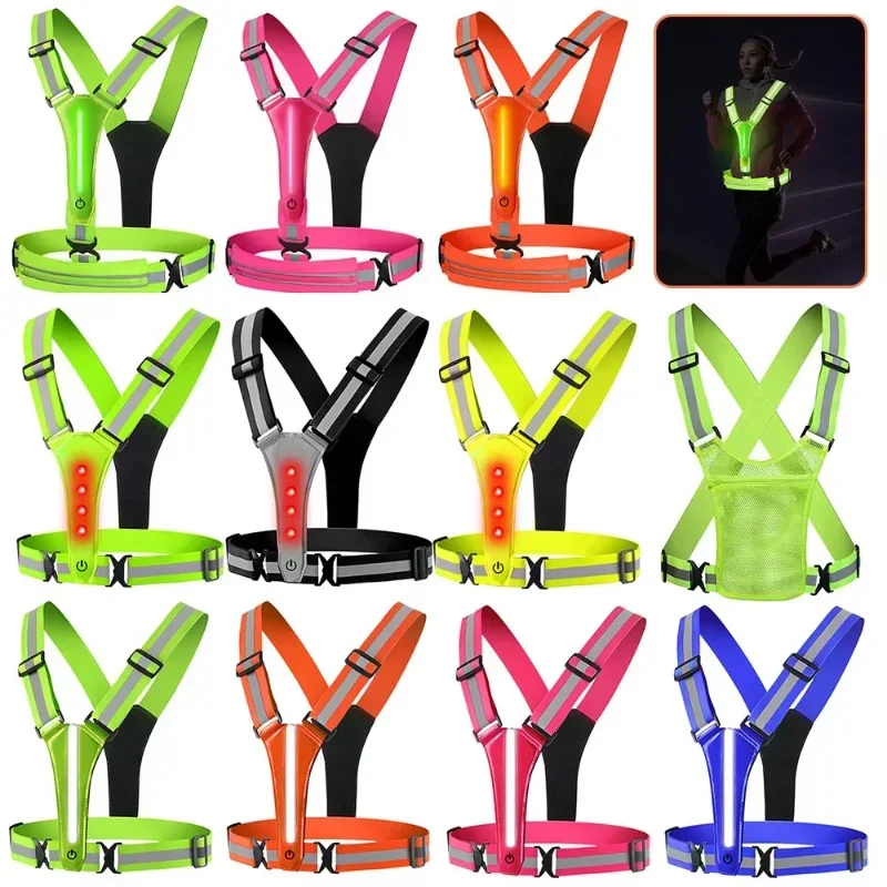 LED Reflective Vest Running Ge - Running Gear For Night avaliação e preço