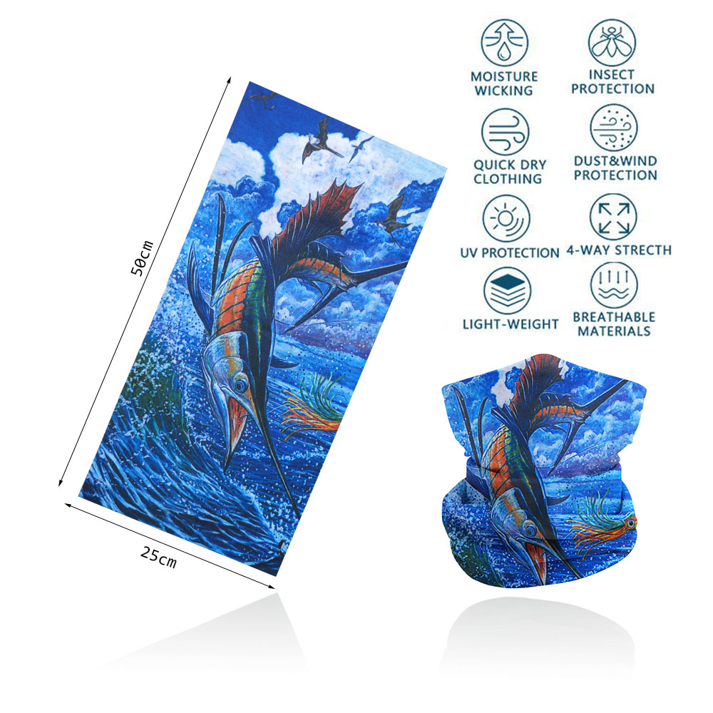 Escamas de peixe padrão pescoç - Running Gear Headband avaliação e preço